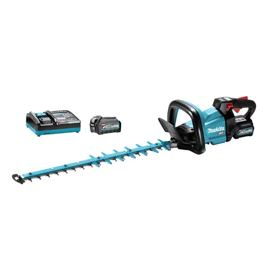 Храсторез Makita акумулаторен  с 2 батерии и зарядно, 40 V, 2.5 Ah, 600 мм, UH008GD201