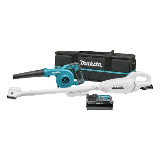 Комплект акумулаторни инструменти Makita  с 1 батерия и зарядно, CL108D, UB100D, 12 V, 2 Ah, CLX245SAX1