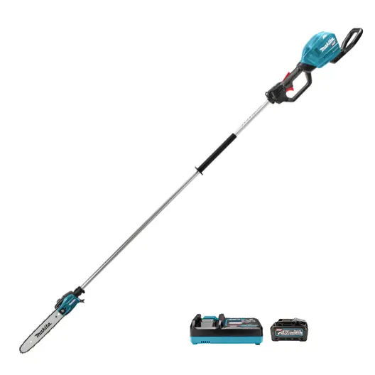 Кастрачка за клони Makita акумулаторна с телескопична дръжка с 1 батерия и зарядно, 40 V, 4 Ah, 30 см, 3/8 ", 1.1 мм, UA003GM101