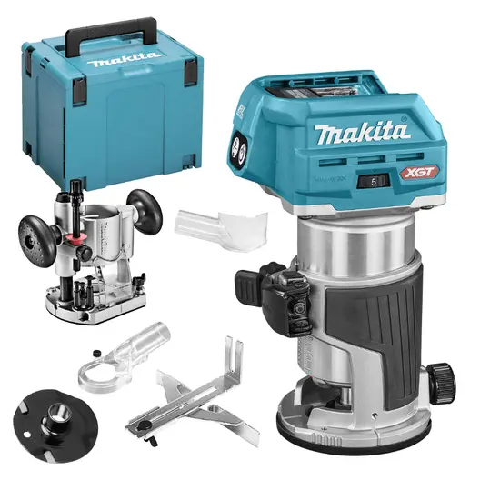 Акумулаторна оберфреза Makita  без батерия и зарядно, 40 V, 10 000 - 31 000 об./мин, ф 6-8 мм, RT001GZ18