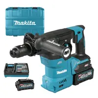 Акумулаторен перфоратор Makita с безчетков двигател  с 2 батерии и зарядно, SDS-plus, 40 V, 4 Ah, 3.9 J, 0-4500 уд./мин, HR009GM201