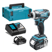 Акумулаторен гайковерт Makita с колекторен двигател  с 2 батерии и зарядно, 18 V, 3 Ah, 160 Nm, шестостен, 1/4, BTD146RFJ - product - 004 MKT 608