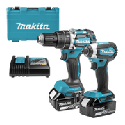 Комплект акумулаторни инструменти Makita  с 2 батерии и зарядно, DTD153, DHP484, 18 V, 3 Ah, DLX2180X - product - 004 MKT 677