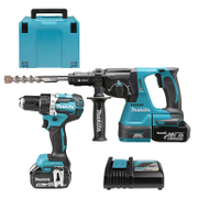 Комплект акумулаторни инструменти Makita  с 2 батерии и зарядно, DDF484, DHR243, 18 V, 5 Ah, DLX2191TJ - product - 004 MKT 680