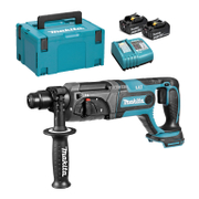Перфоратор Makita акумулаторен  с 2 батерии и зарядно, SDS-plus, 18 V, 3 Ah, 2 J, 0-4000 уд./мин, DHR241RFJ - product - 004 MKT 854
