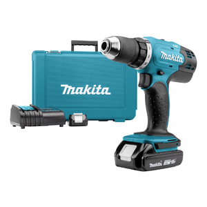 Винтоверт Makita акумулаторен с 2 батерии и зарядно, 18 V, 1.5 Ah, 42 Nm, 1.5-13 мм, DDF453SYE