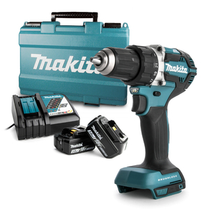 Винтоверт Makita акумулаторен с 2 батерии и зарядно, 18 V, 3 Ah, 40 Nm, 1.5-13 мм, DDF483RFE