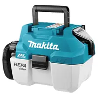 Акумулаторна прахосмукачка Makita за сухо почистване  без батерия и зарядно, 50 W, 18 V, 1600 л/мин, 7.5 л, DVC750LZ