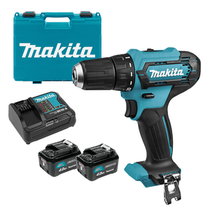 Винтоверт Makita акумулаторен с 2 батерии и зарядно, 12 V, 4 Ah, 30 Nm, 0.8-10 мм, DF333DSME