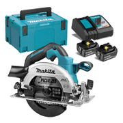 Акумулаторен ръчен циркуляр Makita  с 2 батерии и зарядно, 18 V, 5 Ah, ф 165 мм, 0-450/0-1500 об./мин, DHS660RTJ - product - 004 MKT1645