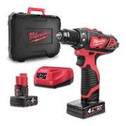 Акумулаторен винтоверт Milwaukee с колекторен двигател  с 2 батерии и зарядно, 12 V, 4 Ah, 38 Nm, 10 мм, M12 BDD-402C - product - 004 MLA2013
