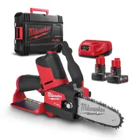 Акумулаторна резачка за дърва Milwaukee  с 2 батерии и зарядно, 12 V, 6 Ah, 15 см, 3/8 ", 1.1 мм, M12 FHS-602X