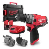 Акумулаторен винтоверт Milwaukee ударен  с 2 батерии и зарядно, 12 V, 2 Ah, 37 Nm, 1.5-13 мм, M12 FPDXKIT-202X