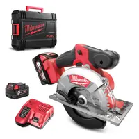 Акумулаторен ръчен циркуляр Milwaukee  с 2 батерии и зарядно, 18 V, 5 Ah, ф 150 мм, 3900 об./мин, M18 FMCS-502X