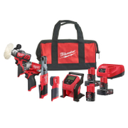 Комплект акумулаторни инструменти Milwaukee  с 3 батерии и зарядно, M12 FIWF12, M12 FIR12, M12 BI, M12 BPS, M12 CML, 12 V, 2/4 Ah, M12 FPP5A-423B - product - 004 MLK2279