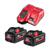 Акумулаторна батерия Milwaukee Li-Ion със зарядно у-во  18 V, 8 Ah, 2 бр., M18 HNRG04-802 - product - 004 MLK2292