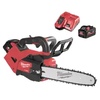 Акумулаторна резачка за дърва Milwaukee  с 2 батерии и зарядно, 18 V, 8 Ah, 30 см, 0.325 ", 1.1 мм, M18 FTHCHS30-802