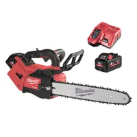 Акумулаторна резачка за дърва Milwaukee  с 2 батерии и зарядно, 18 V, 8 Ah, 35 см, 0.325 ", 1.1 мм, M18 FTHCHS35-802