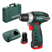 Акумулаторен винтоверт Metabo с колекторен двигател  с 2 батерии и зарядно, 12 V, 2 Ah, 34 Nm, 1-10 мм, PowerMaxx BS Basic - product - 004 MTB 100