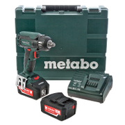 Акумулаторен гайковерт Metabo с безчетков двигател  с 2 батерии и зарядно, 18 V, 5.2 Ah, 400 Nm, квадрат, 1/2, SSW 18 LTX 400 BL - product - 004 MTB1174