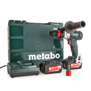 Бормашина винтоверт Metabo акумулаторна ударна с 2 батерии и зарядно, 18 V, 5.2 Ah, 120 Nm, 1.5-13 мм, SB 18 LTX BL Q