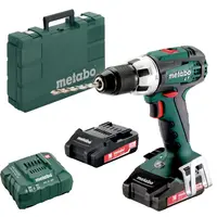 Акумулаторен винтоверт Metabo ударен  с 2 батерии и зарядно, 18 V, 2 Ah, 60 Nm, 1.5-13 мм, SB 18 LT Compact