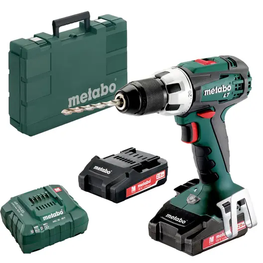 Акумулаторен винтоверт Metabo ударен  с 2 батерии и зарядно, 18 V, 2 Ah, 60 Nm, 1.5-13 мм, SB 18 LT Compact