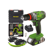 Акумулаторен винтоверт Procraft с колекторен двигател  с 2 батерии и зарядно, 20 V, 2 Ah, 40 Nm, 10 мм, шестостен, Industrial PA18DFR - product - 004 PCR 102