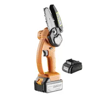 Акумулаторна резачка за дърва Baukraft  с 1 батерия и зарядно, 18 V, 4 Ah, 10 см, 1/4 ", 1.1 мм, 28 звена, BK-GP22