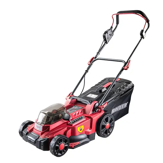 Акумулаторна косачка Raider  без батерия и зарядно, 2х20 V, 370 мм, 300 м2, RDP-BCLM20