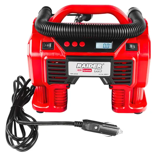 Компресор Raider за помпане на гуми  без батерия и зарядно, 20 V, 11 bar, RDP-JAC20