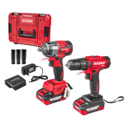 Комплект акумулаторни инструменти Raider  с 2 батерии и зарядно, RDP-PCD20, RDP-PBIW20, 20 V, 2 Ah - product - 004 RID3371