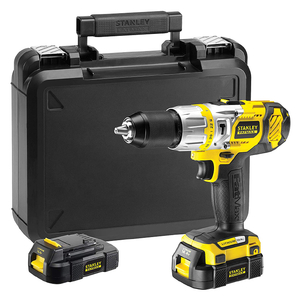 Бормашина винтоверт Stanley акумулаторна ударна 14.4 V, 1.5 Ah, 40 Nm, 1.5-13 мм, FMC520LB