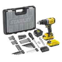 Акумулаторен винтоверт Stanley ударен комплект  с 2 батерии и зарядно, 18 V, 2 Ah, 60 Nm, 1.5-13 мм, SFMCD715D2A