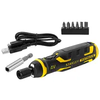 Акумулаторна отвертка Stanley  с вградена батерия и USB кабел, 4 V, 1.5 Ah, 0.9 Nm, FMHT66719-0