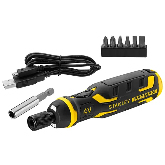 Акумулаторна отвертка Stanley  с вградена батерия и USB кабел, 4 V, 1.5 Ah, 0.9 Nm, FMHT66719-0