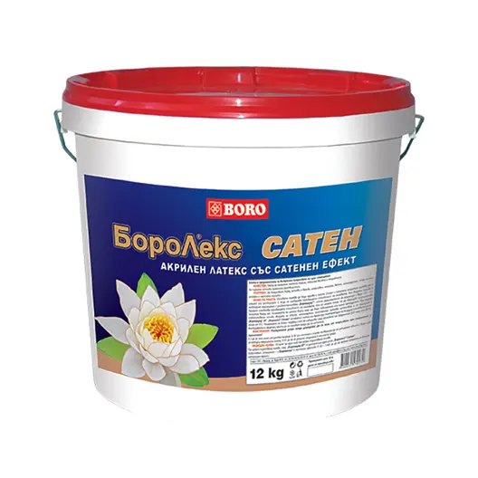 Латексова боя Boro дишаща  12 кг, бяла сатен, Borolex Satin