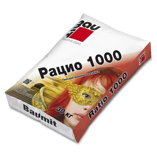 Мазилка Baumit гипсова машинна 30 кг, бяла, Ratio 1000