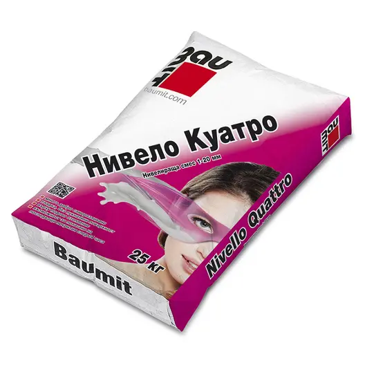 Саморазливна подова замазка Baumit за закрито  сива, 25 кг, Nivello Quattro