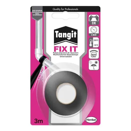 Лента Henkel самовулканизираща UV  25 мм, 3 м, 4 bar, Tangit Fix It