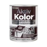Акрилна боя Kittfort 2 в 1 на водна основа  0.75 л, шоколад, RAL 8017, Aktiv Kolor