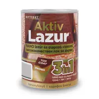 Лак водоразтворим Kittfort 3 в 1 лазурен  0.75 л, бреза, Aktiv Lazur