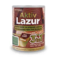 Лак водоразтворим Kittfort 3 в 1 лазурен  0.75 л, ела, Aktiv Lazur