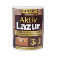 Лак водоразтворим Kittfort 3 в 1 лазурен  0.75 л, златен дъб, Aktiv Lazur