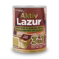 Лак водоразтворим Kittfort 3 в 1 лазурен  0.75 л, пиния, Aktiv Lazur