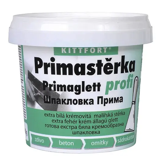 Шпакловка Kittfort за гипсокартон готова, фина  0.5 кг, бяла, Prima