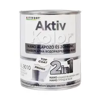Акрилна боя Kittfort 2 в 1 на водна основа  0.75 л, бяла, RAL 9010, Aktiv Kolor