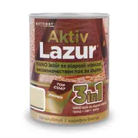 Лак водоразтворим Kittfort 3 в 1 лазурен  0.75 л, безцветен, Aktiv Lazur