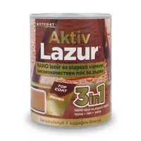 Лак водоразтворим Kittfort 3 в 1 лазурен  0.75 л, дъб, Aktiv Lazur