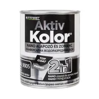 Акрилна боя Kittfort 2 в 1 на водна основа  0.75 л, черна, RAL 9005, Aktiv Kolor
